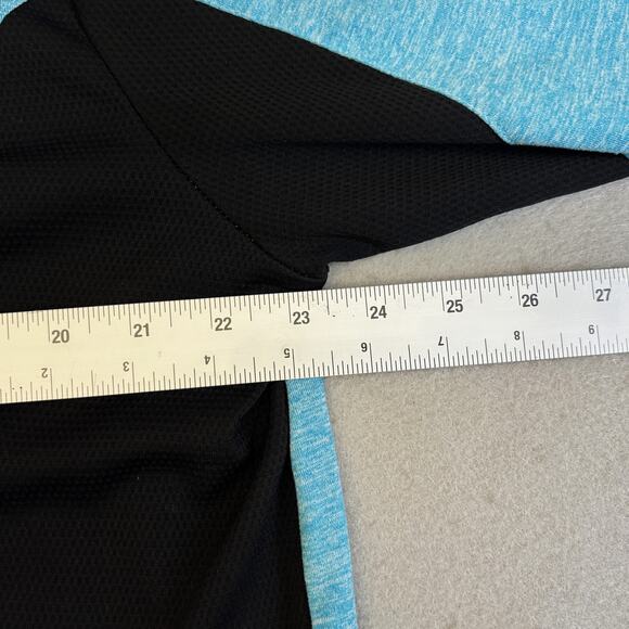 PGA Tour Golf 1/4 Zip Shirt Mens Large Blue Tutone Mock Neck Golfing Sportswear - Picture 5 of 8